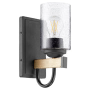 Quorum - 5140-1-69 - One Light Wall Mount - 5140 Pepper Glass Lighting Series - Textured Black|Driftwood