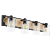 Quorum - 5143-4-69 - Four Light Vanity - 5143 Corner Detail Brackets - Textured Black|Driftwood