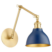 Quorum - 5392-3280 - One Light Wall Mount - 5392 Wall Mounts - Aged Brass|Blue Blue