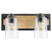 Quorum - 5143-2-69 - Two Light Vanity - 5143 Corner Detail Brackets - Textured Black|Driftwood