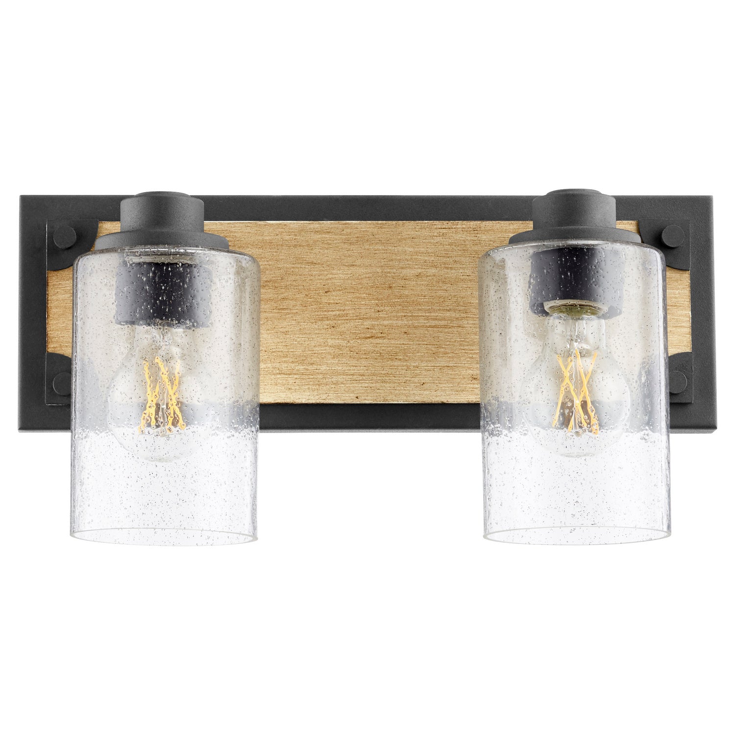 Quorum - 5143-2-69 - Two Light Vanity - 5143 Corner Detail Brackets - Textured Black|Driftwood
