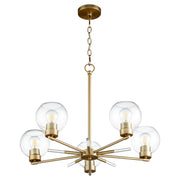 Quorum - 6317-5-80 - Five Light Chandelier - Volán - Aged Brass