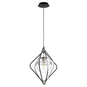 Quorum - 6802-6965 - One Light Pendant - Gimble Pendants - Textured Black|Satin Nickel