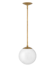 Hinkley - 3747HB-WH - LED Pendant - Warby - Heritage Brass