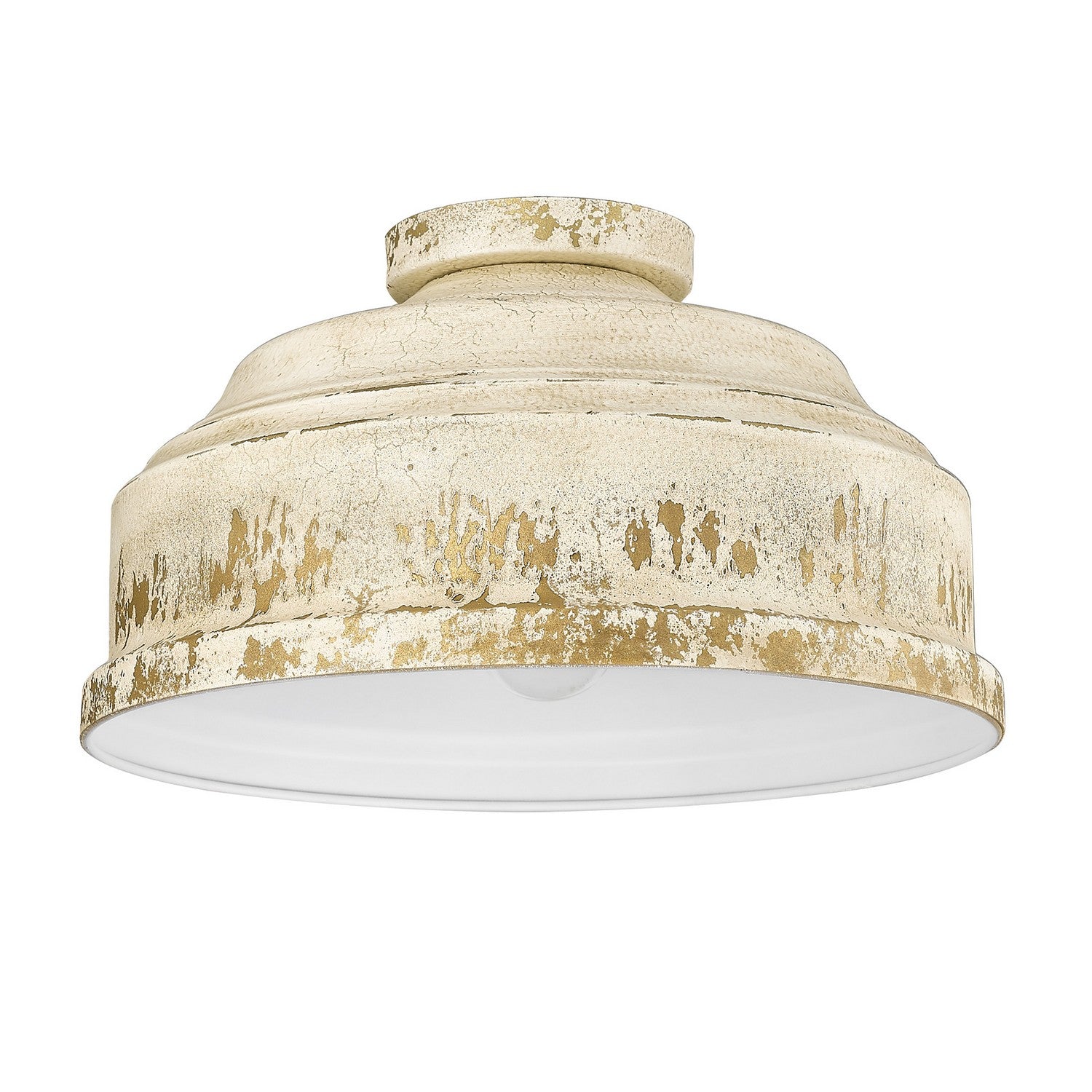 Golden - 0806-FM AI - Three Light Flush Mount - Keating - Antique Ivory