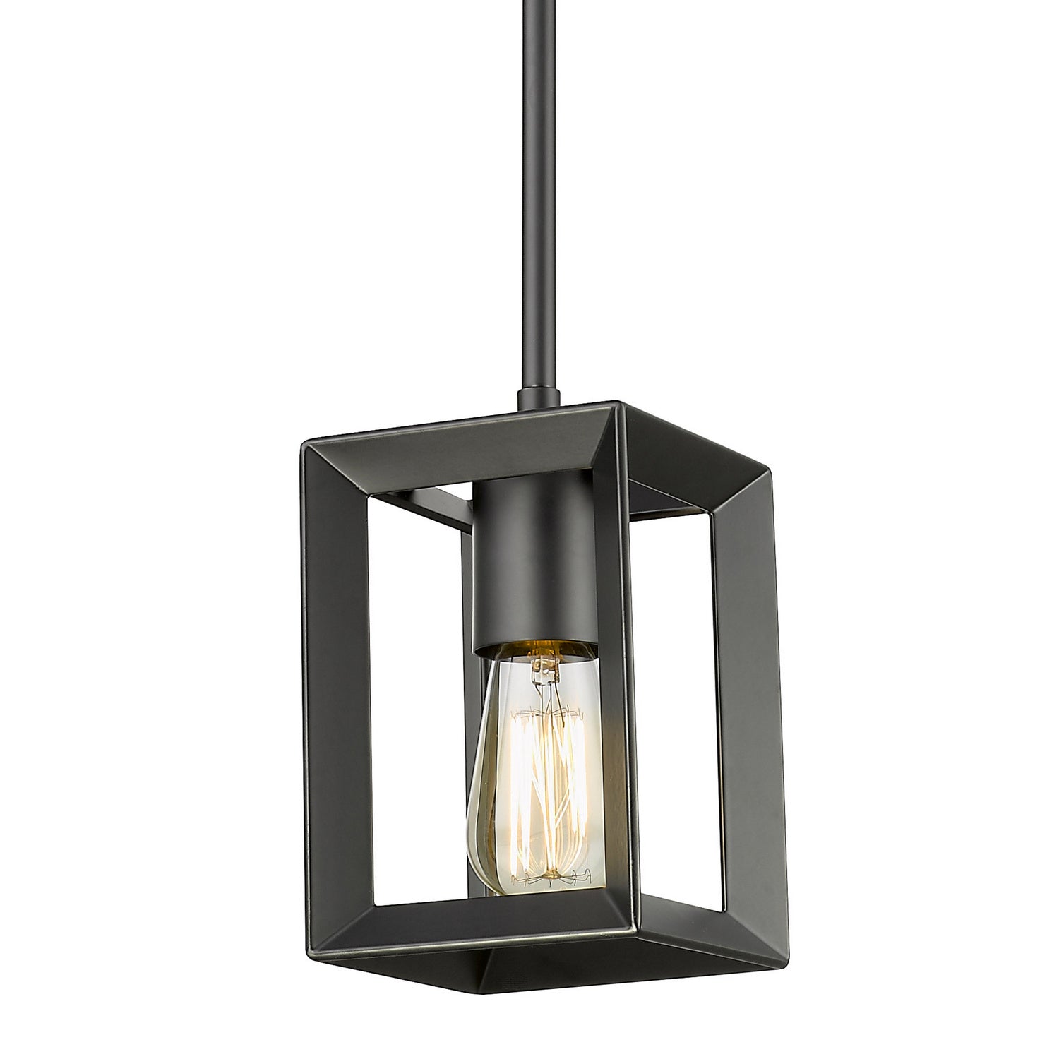 Golden - 2073-M1L BLK - One Light Mini Pendant - Smyth - Matte Black