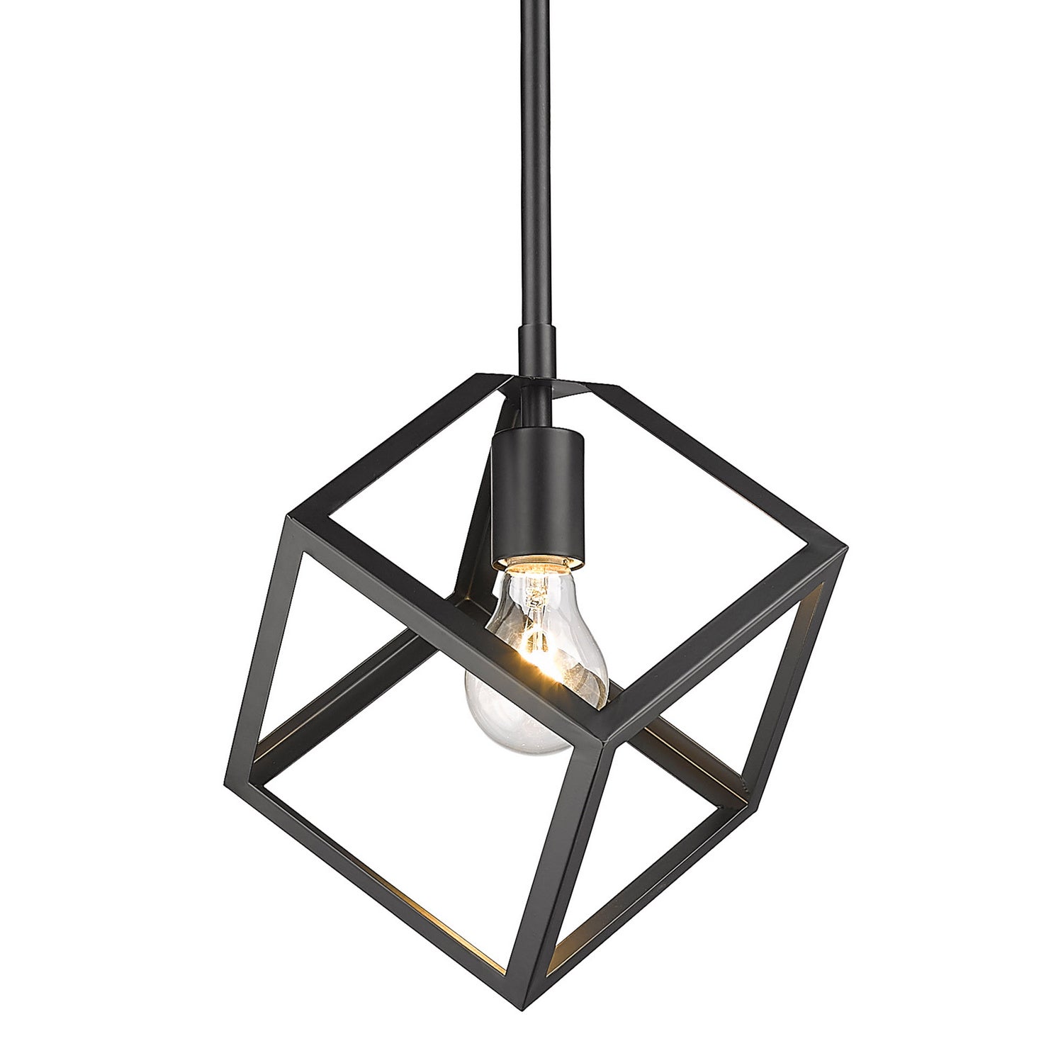 Golden - 2086-M1L BLK - One Light Mini Pendant - Cassio - Matte Black