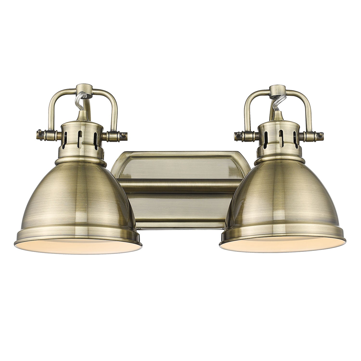 Golden - 3602-BA2 AB-AB - Two Light Bath Vanity - Duncan - Aged Brass