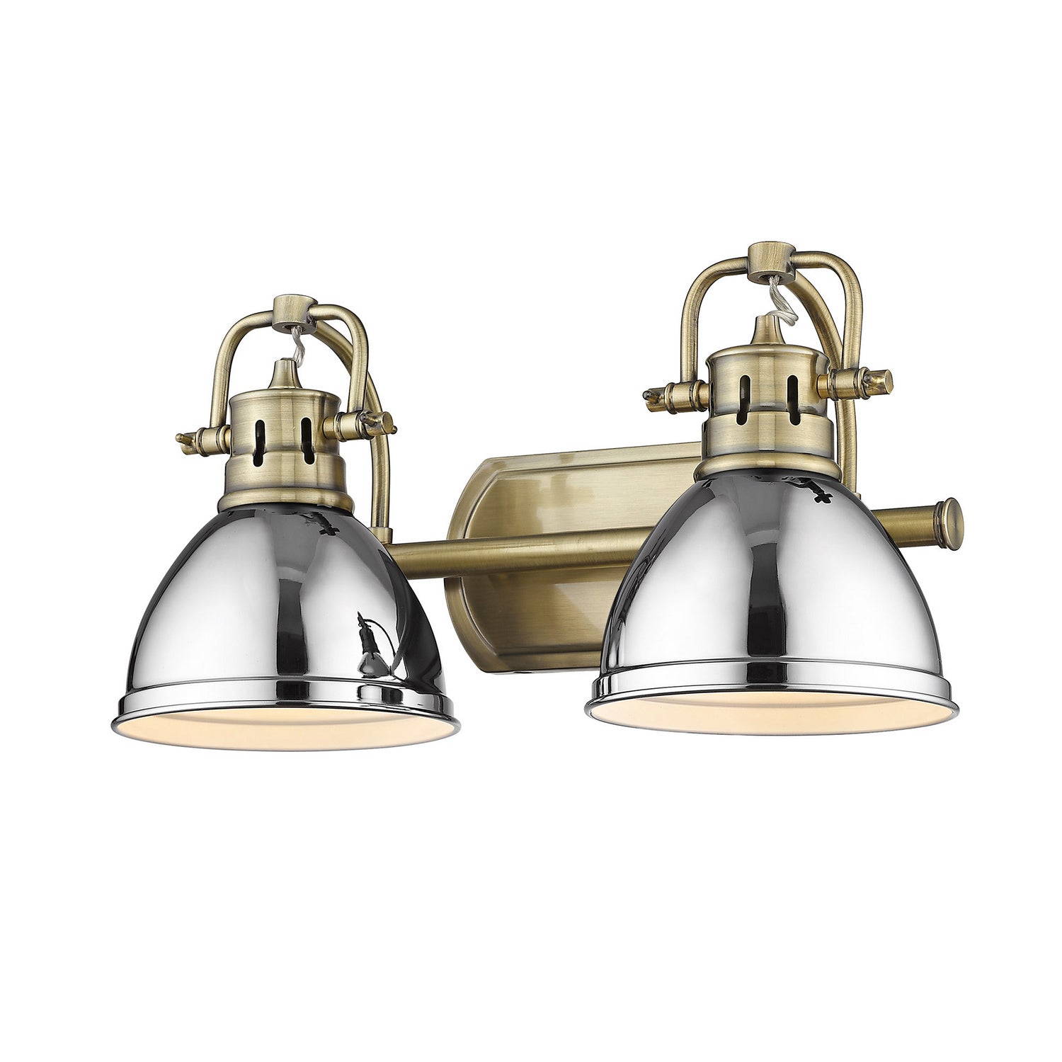 Golden - 3602-BA2 AB-CH - Two Light Bath Vanity - Duncan - Aged Brass