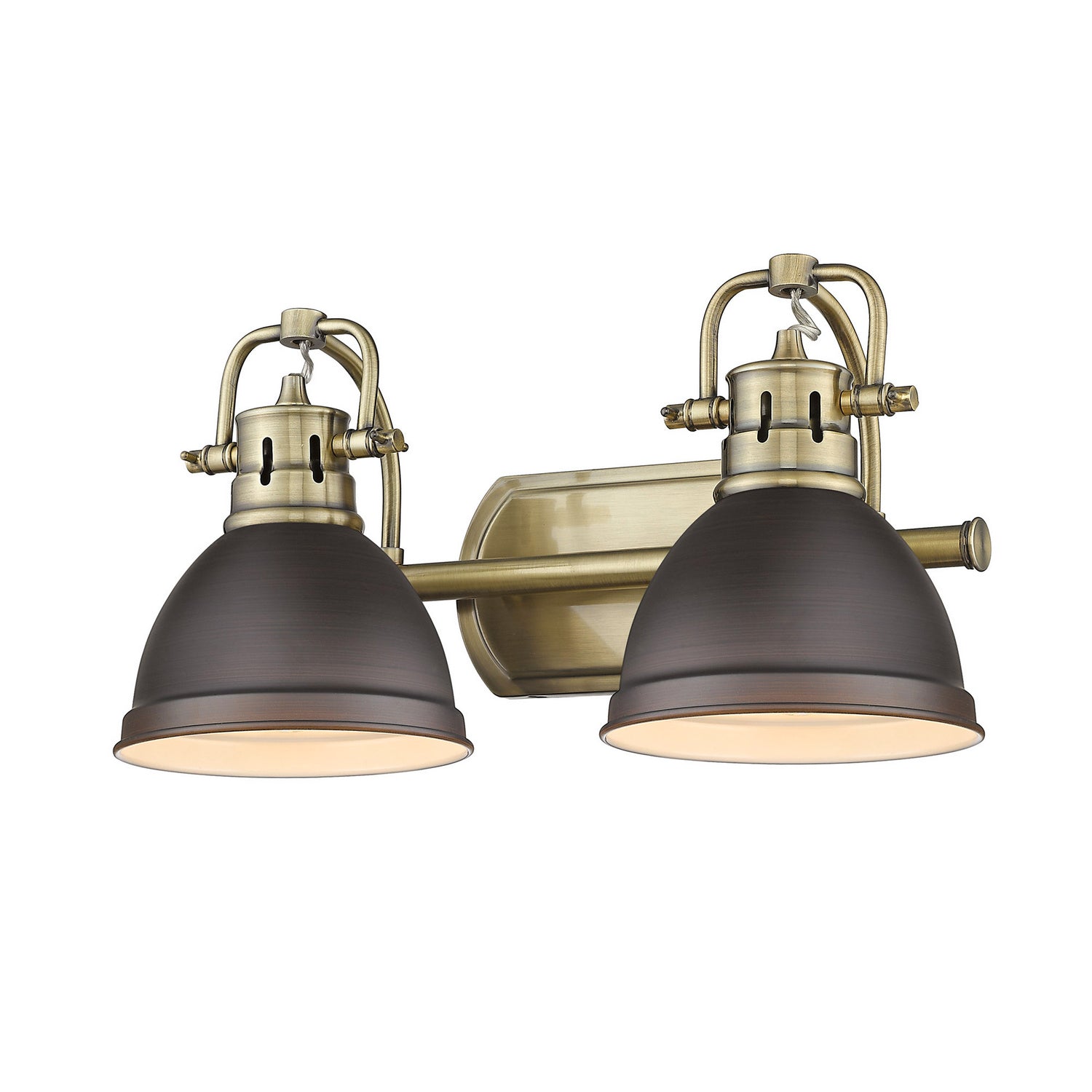 Golden - 3602-BA2 AB-RBZ - Two Light Bath Vanity - Duncan - Aged Brass