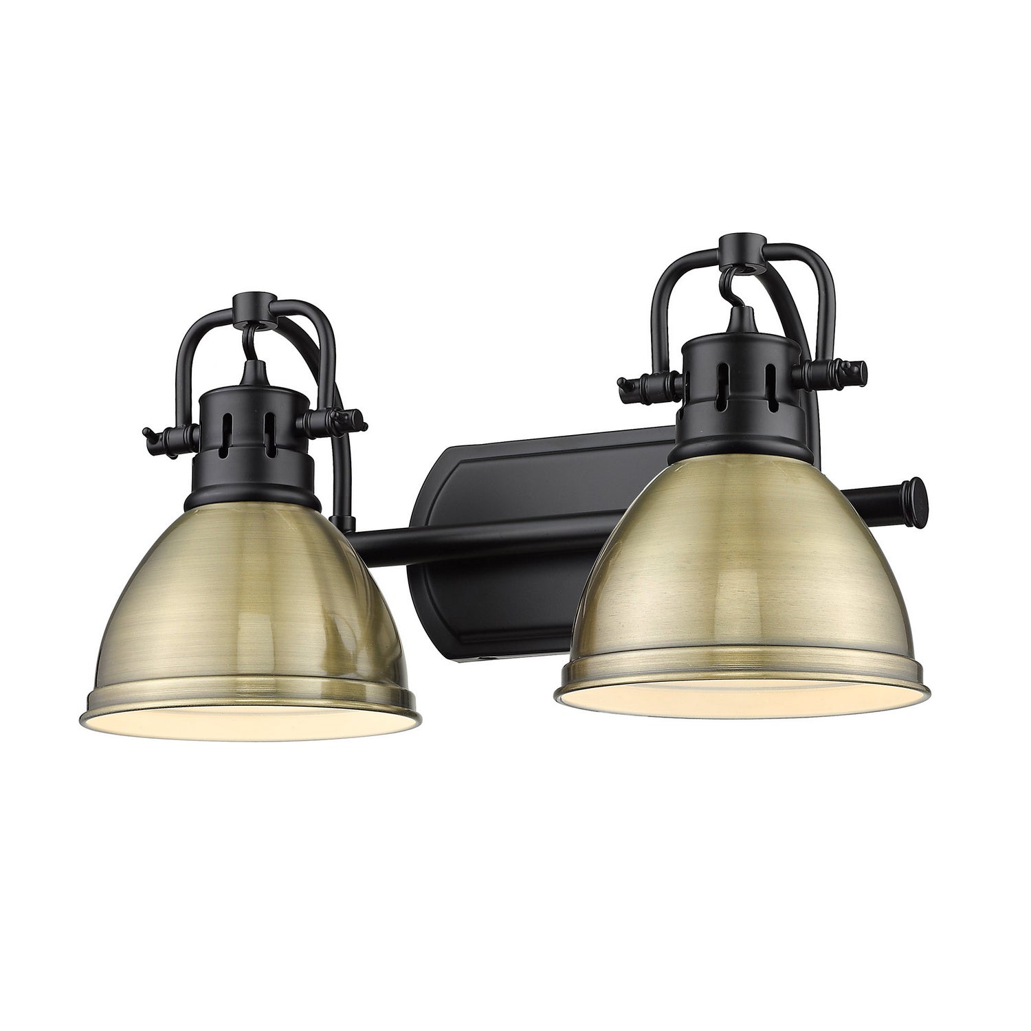 Golden - 3602-BA2 BLK-AB - Two Light Bath Vanity - Duncan - Matte Black