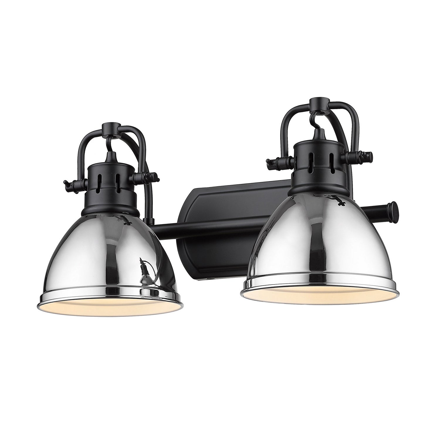 Golden - 3602-BA2 BLK-CH - Two Light Bath Vanity - Duncan - Matte Black