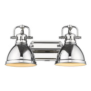 Golden - 3602-BA2 CH-CH - Two Light Bath Vanity - Duncan - Chrome