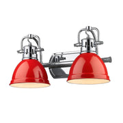 Golden - 3602-BA2 CH-RD - Two Light Vanity - Duncan - Chrome