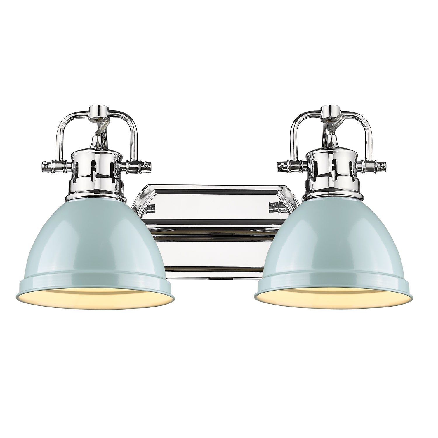 Golden - 3602-BA2 CH-SF - Two Light Bath Vanity - Duncan - Chrome