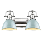 Golden - 3602-BA2 CH-SF - Two Light Bath Vanity - Duncan - Chrome