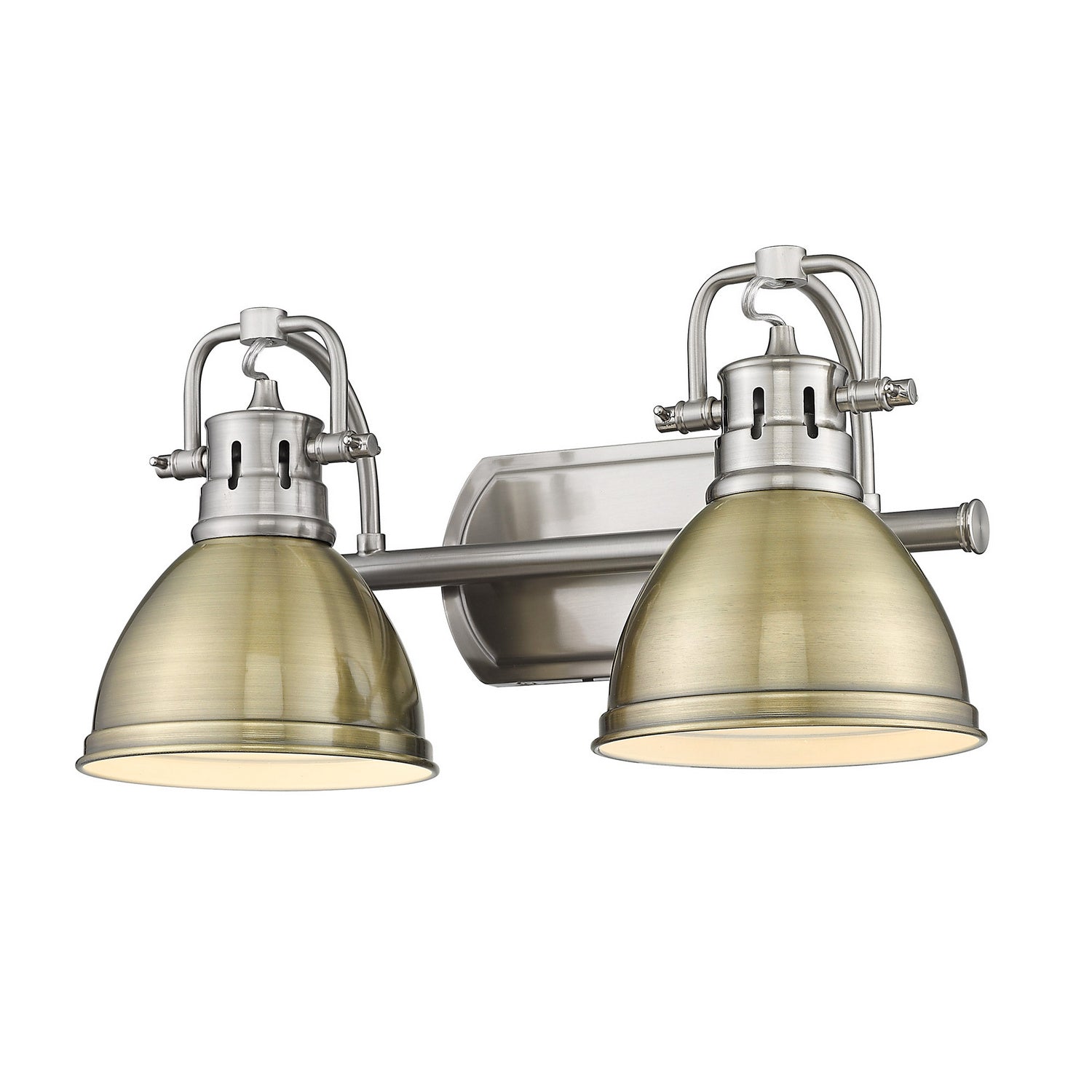 Golden - 3602-BA2 PW-AB - Two Light Bath Vanity - Duncan - Pewter