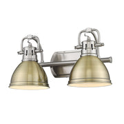 Golden - 3602-BA2 PW-AB - Two Light Bath Vanity - Duncan - Pewter