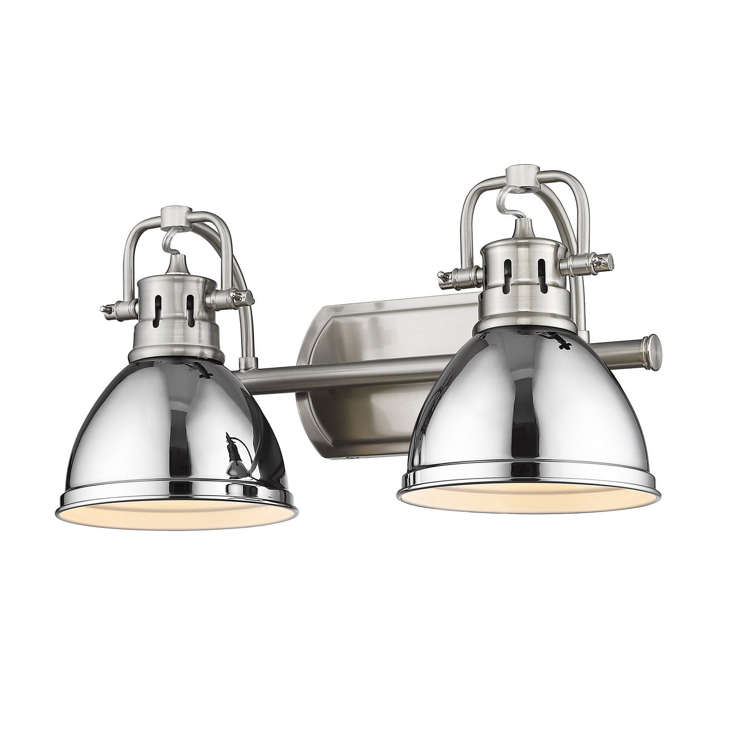 Golden - 3602-BA2 PW-CH - Two Light Bath Vanity - Duncan - Pewter