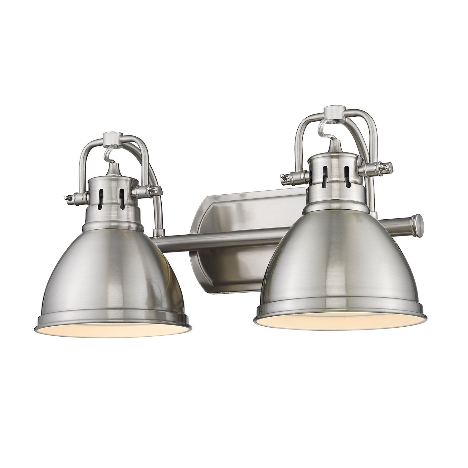 Golden - 3602-BA2 PW-PW - Two Light Bath Vanity - Duncan - Pewter