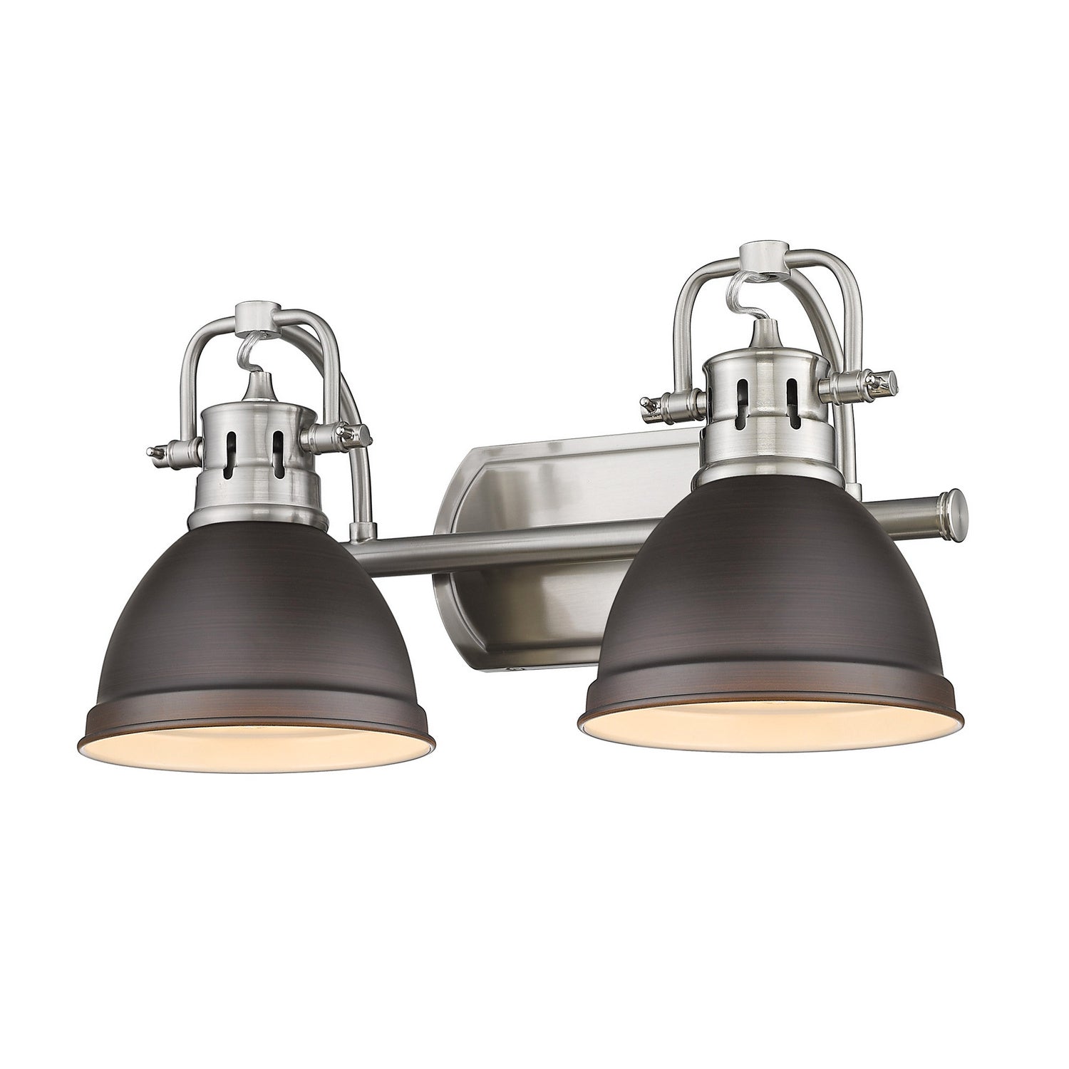 Golden - 3602-BA2 PW-RBZ - Two Light Bath Vanity - Duncan - Pewter