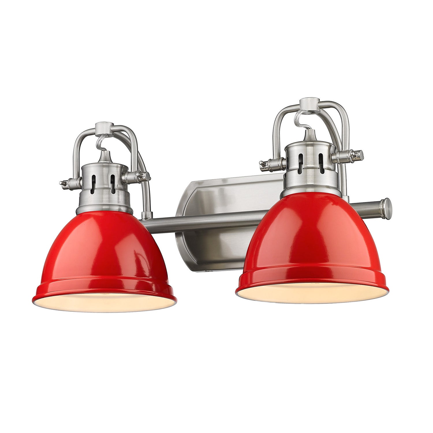 Golden - 3602-BA2 PW-RD - Two Light Vanity - Duncan - Pewter