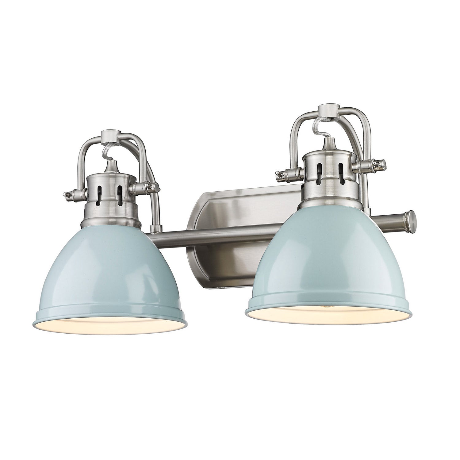 Golden - 3602-BA2 PW-SF - Two Light Bath Vanity - Duncan - Pewter