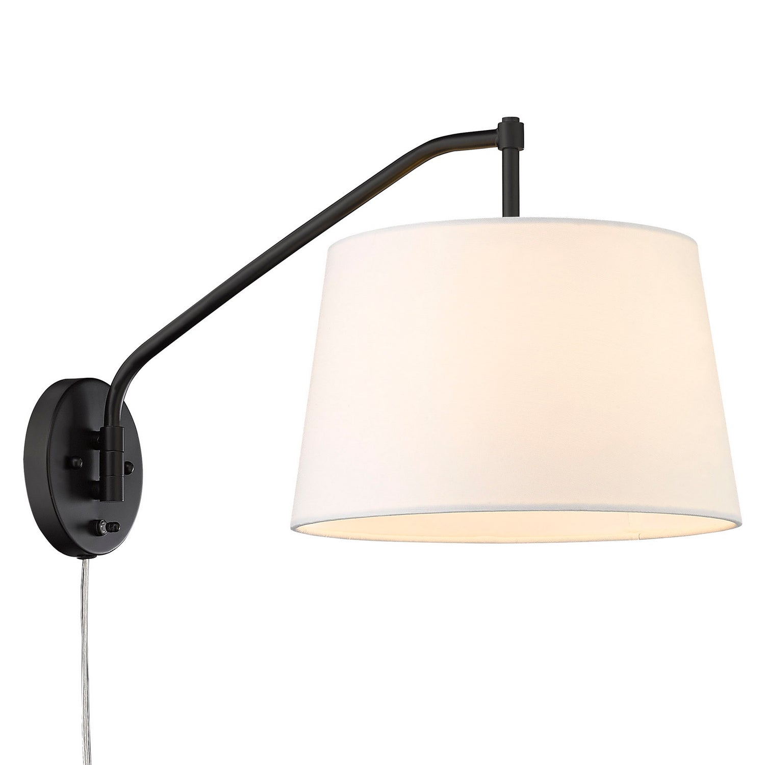Golden - 3694-A1W BLK-MWS - One Light Swing Arm - Ryleigh - Matte Black