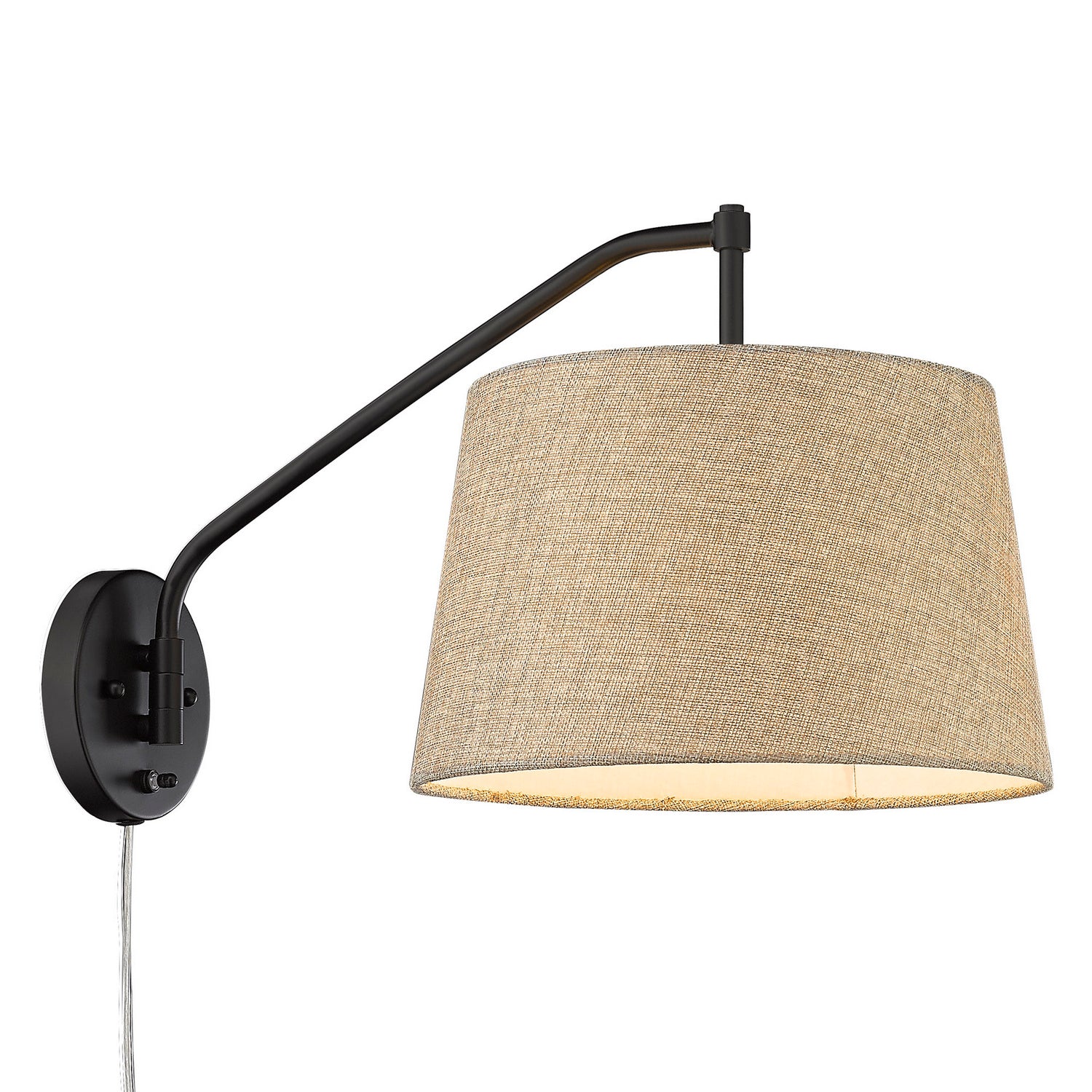 Golden - 3694-A1W BLK-NS - One Light Swing Arm - Ryleigh - Matte Black