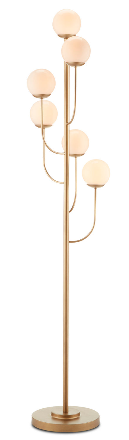 Currey and Company - 8000-0097 - Six Light Floor Lamp - Brass