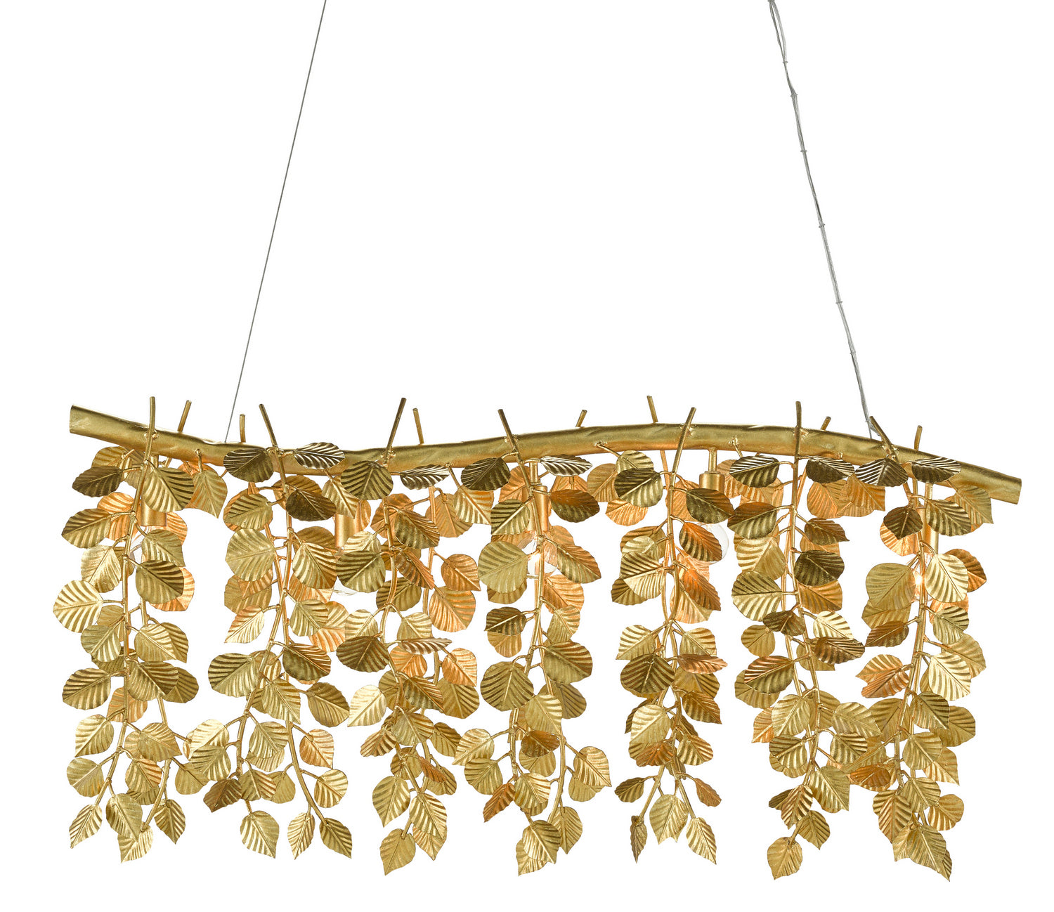 Currey and Company - 9000-0781 - Five Light Chandelier - Contemporary Gold Leaf