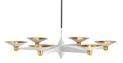 Currey and Company - 9000-0796 - Six Light Chandelier - Gesso White/Contemporary Gold Leaf
