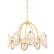 Hudson Valley - 1526-VGL - Eight Light Chandelier - Danes - Vintage Gold Leaf