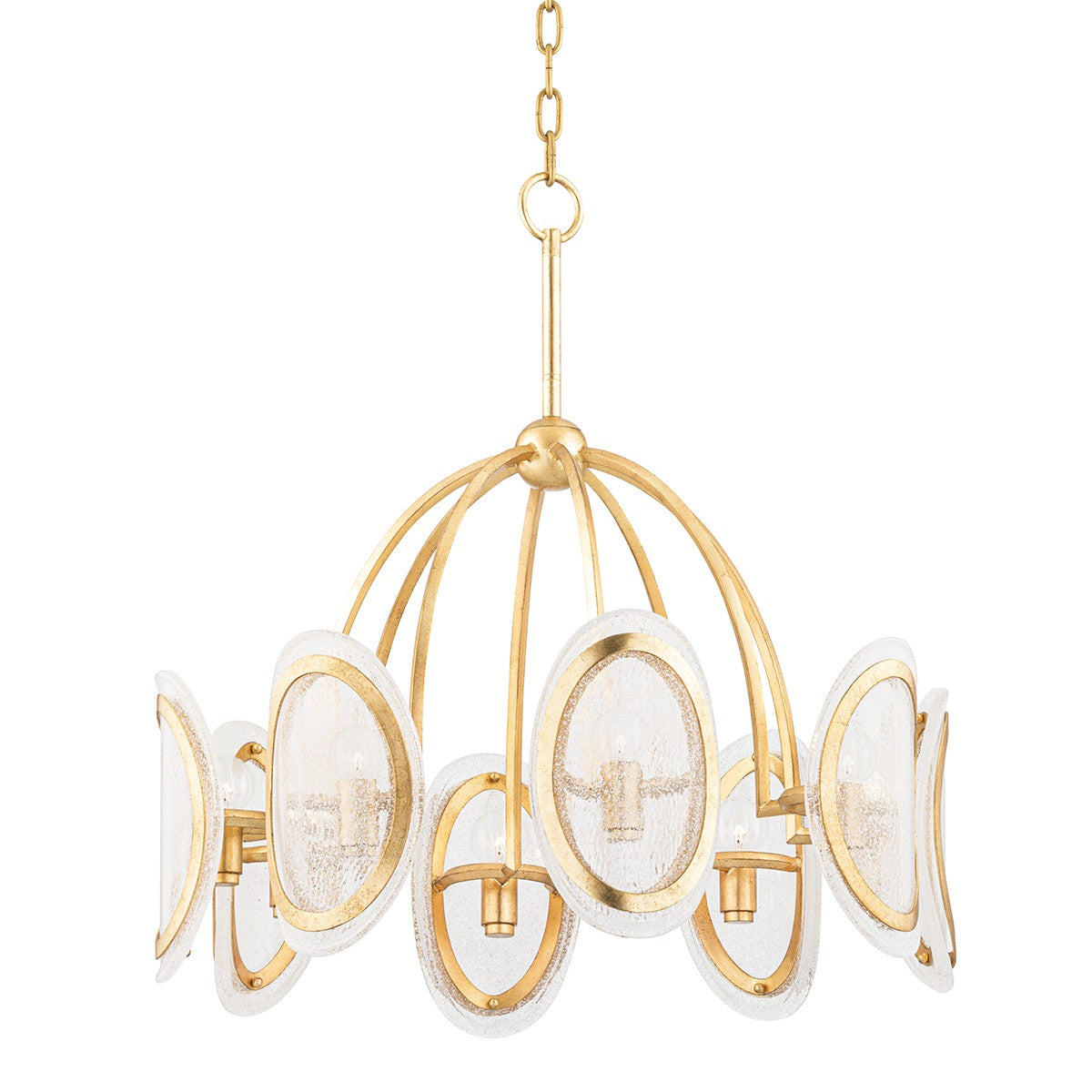 Hudson Valley - 1526-VGL - Eight Light Chandelier - Danes - Vintage Gold Leaf