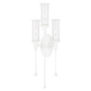 Hudson Valley - 4103-WP - Three Light Wall Sconce - Chisel - White Plaster