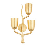Hudson Valley - 5003-R-GL - Three Light Wall Sconce - Vine - Gold Leaf