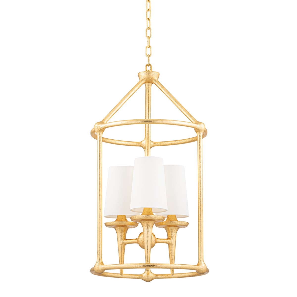 Hudson Valley - 6617-GL - Three Light Chandelier - Torch - Gold Leaf