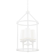 Hudson Valley - 6617-WP - Three Light Chandelier - Torch - White Plaster