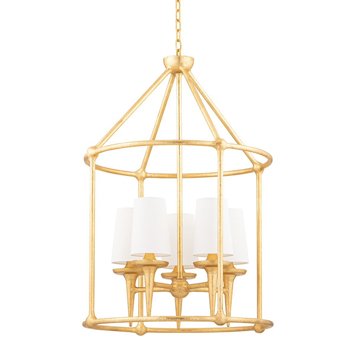 Hudson Valley - 6625-GL - Five Light Chandelier - Torch - Gold Leaf