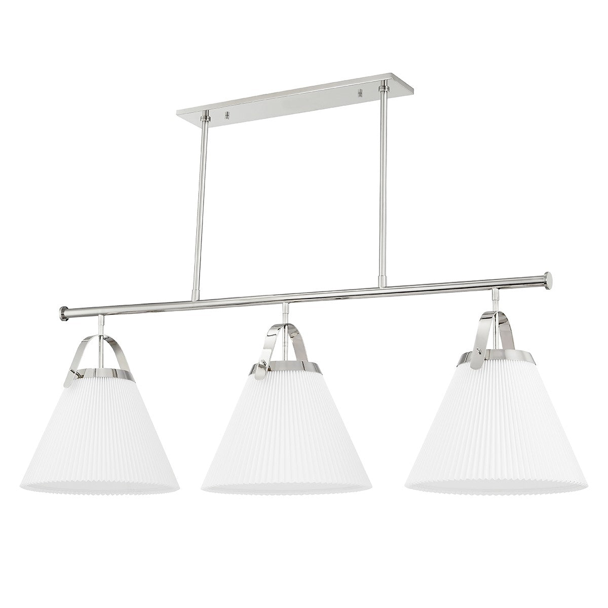 Hudson Valley - 9658-PN - Three Light Island Pendant - Aldridge - Polished Nickel