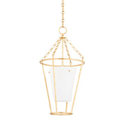 Hudson Valley - MDS210-VGL - One Light Chandelier - Worchester - Vintage Gold Leaf