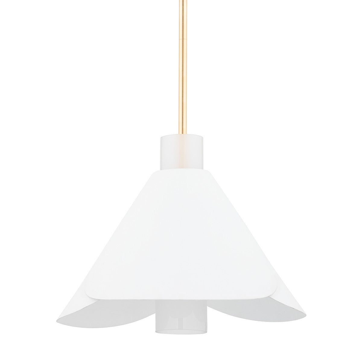 Hudson Valley - 3018-GL/WP - One Light Pendant - Dawson - Gold Leaf/White Plaster