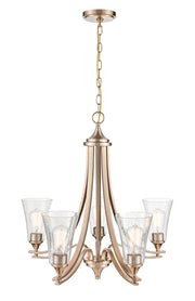 Millennium - 1465-MG - Five Light Chandelier - Natalie - Modern Gold