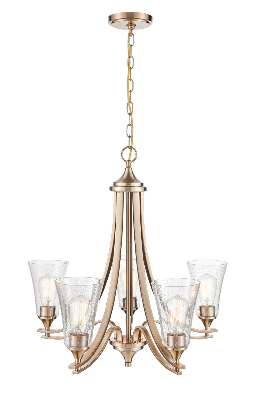 Millennium - 1465-MG - Five Light Chandelier - Natalie - Modern Gold