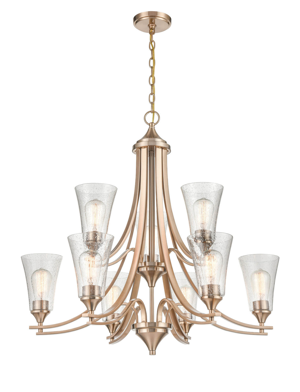 Millennium - 1469-MG - Nine Light Chandelier - Natalie - Modern Gold