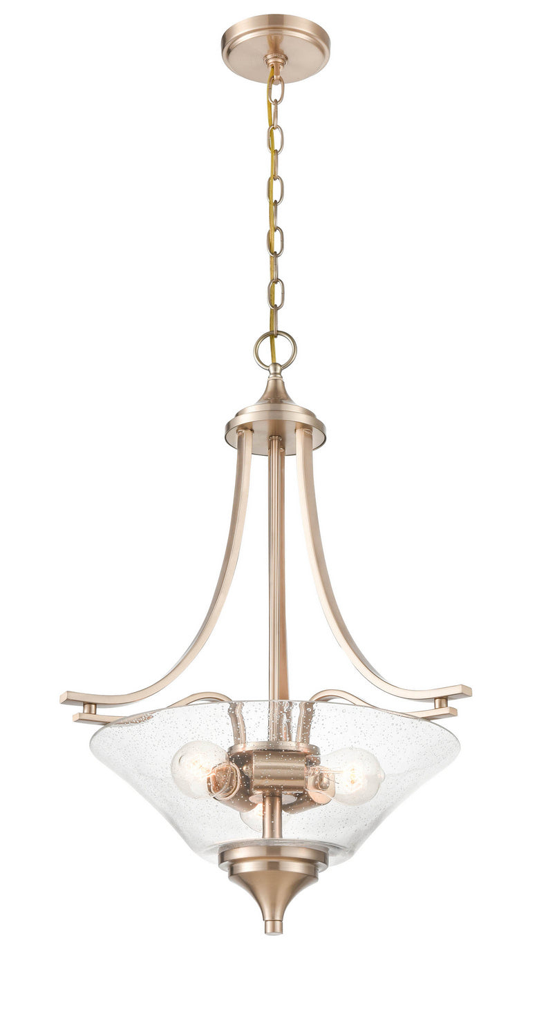 Millennium - 1473-MG - Three Light Pendant - Natalie - Modern Gold