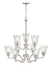 Millennium - 2119-BN - Nine Light Chandelier - Caily - Brushed Nickel