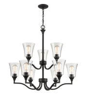 Millennium - 2119-MB - Nine Light Chandelier - Caily - Matte Black