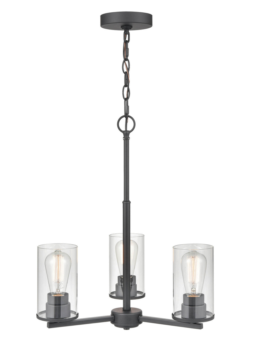 Millennium - 2713-MB - Three Light Chandelier - Verlana - Matte Black