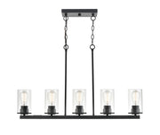 Millennium - 2725-MB - Five Light Pendant - Verlana - Matte Black